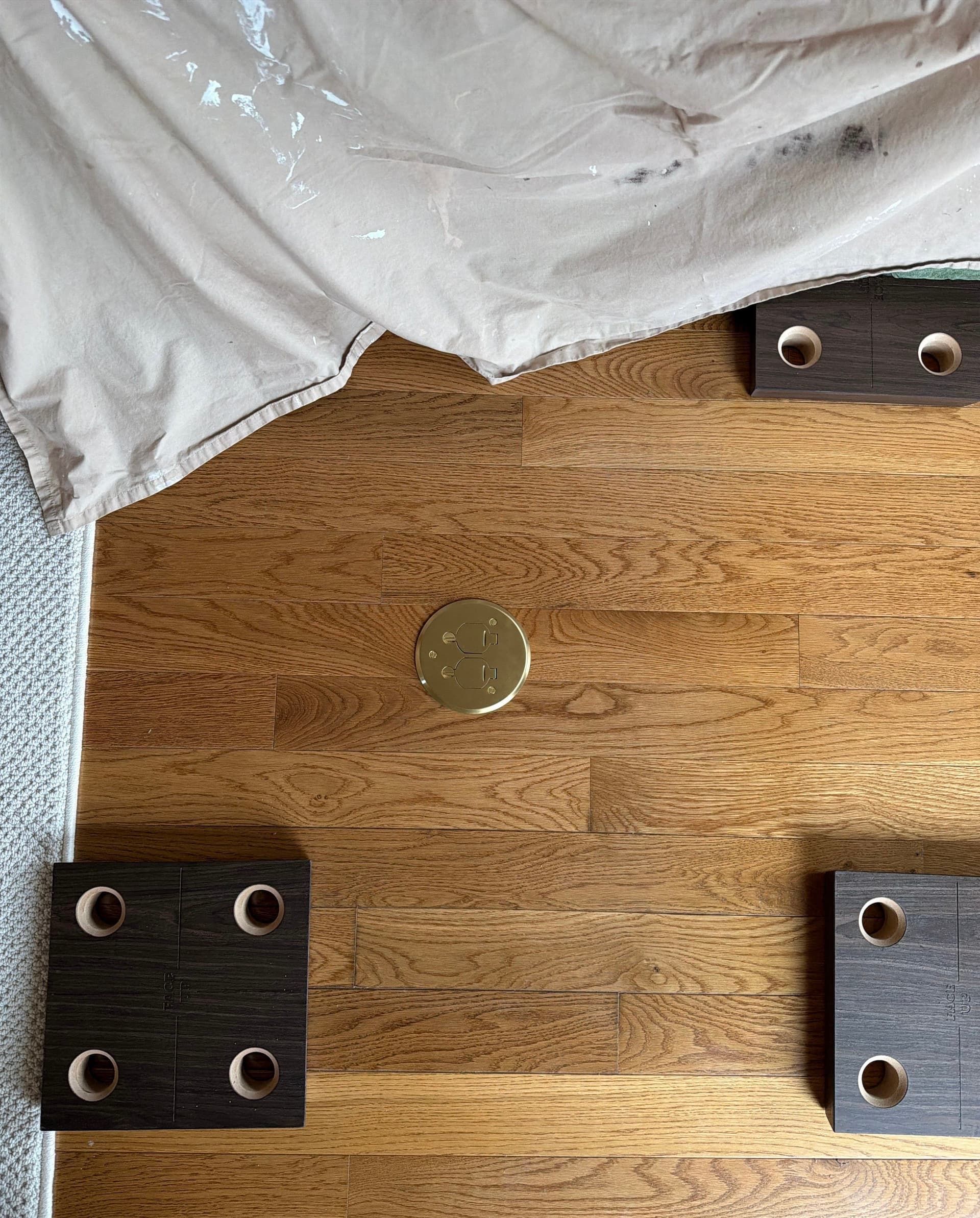 Gallery photos for Floor Outlet Installation in a Bozeman Living Room: Image #3