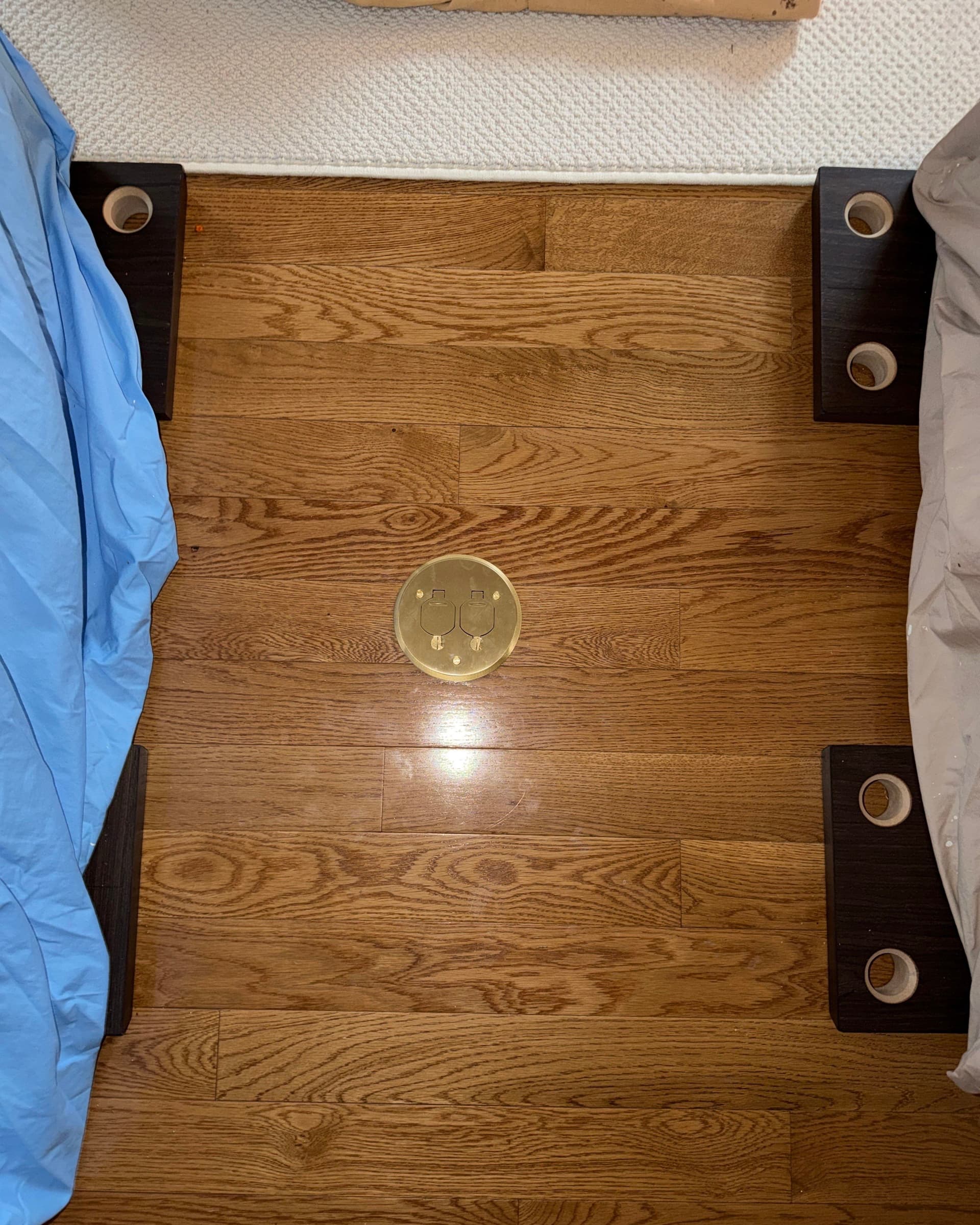 Gallery photos for Floor Outlet Installation in a Bozeman Living Room: Image #2