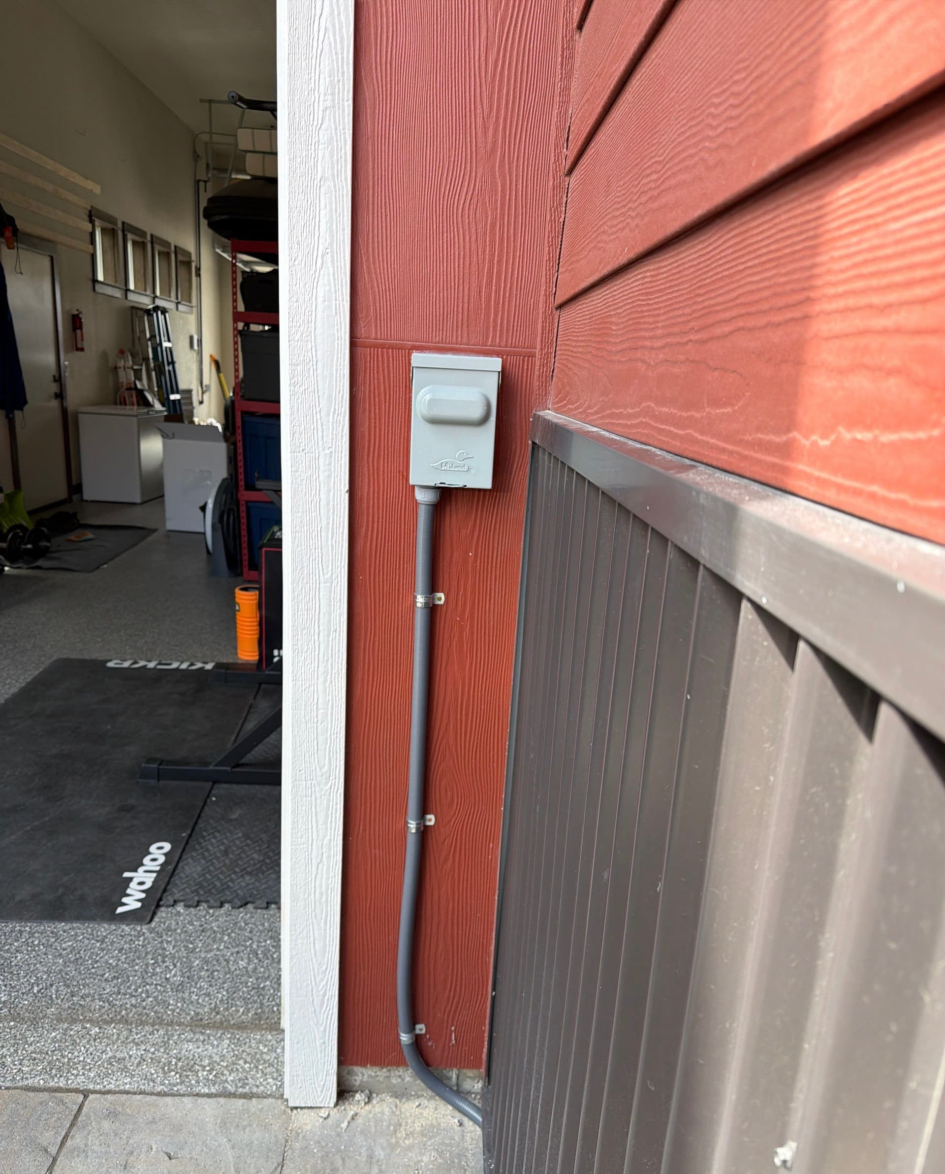 Gallery photos for Backyard Barrel Sauna Electrical Hookup in Bozeman: Image #1